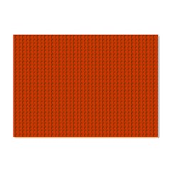 Orange Lego Texture Macro, Orange Dots Background Crystal Sticker (a4) by kyorashop23