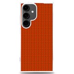 Orange Lego Texture Macro, Orange Dots Background Samsung Galaxy S24 Plus 6.7 Inch TPU UV Case Front