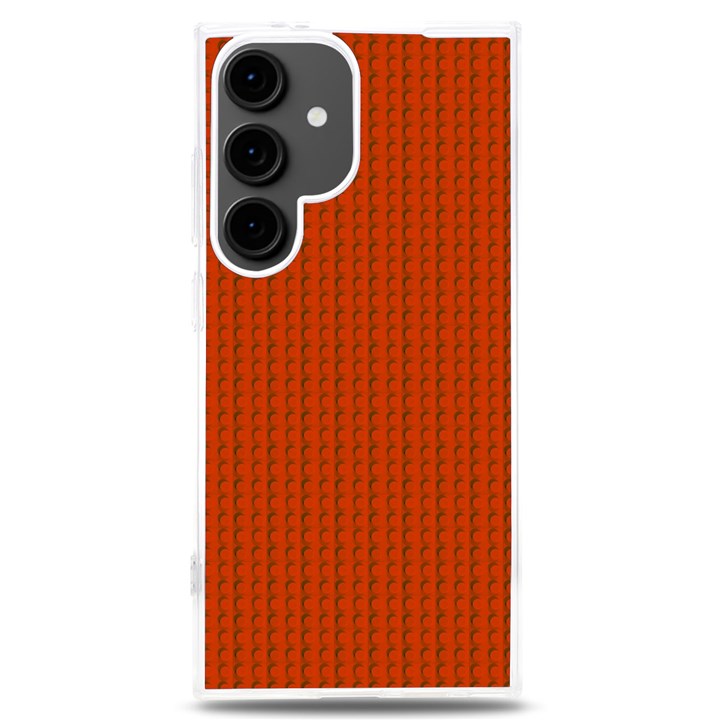 Orange Lego Texture Macro, Orange Dots Background Samsung Galaxy S24 Plus 6.7 Inch TPU UV Case