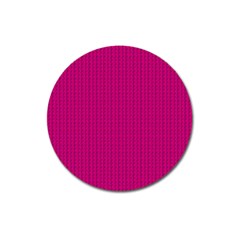 Purple Lego Texture Macro, Purple Dots Background Magnet 3  (round) by kyorashop23