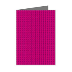 Purple Lego Texture Macro, Purple Dots Background Mini Greeting Card by kyorashop23