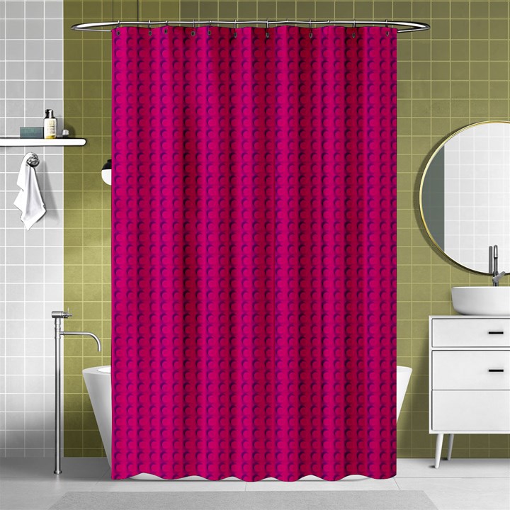 Purple Lego Texture Macro, Purple Dots Background Shower Curtain 48  x 72  (Small) 