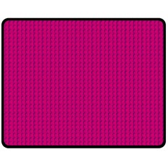 Purple Lego Texture Macro, Purple Dots Background Two Sides Fleece Blanket (medium) by kyorashop23