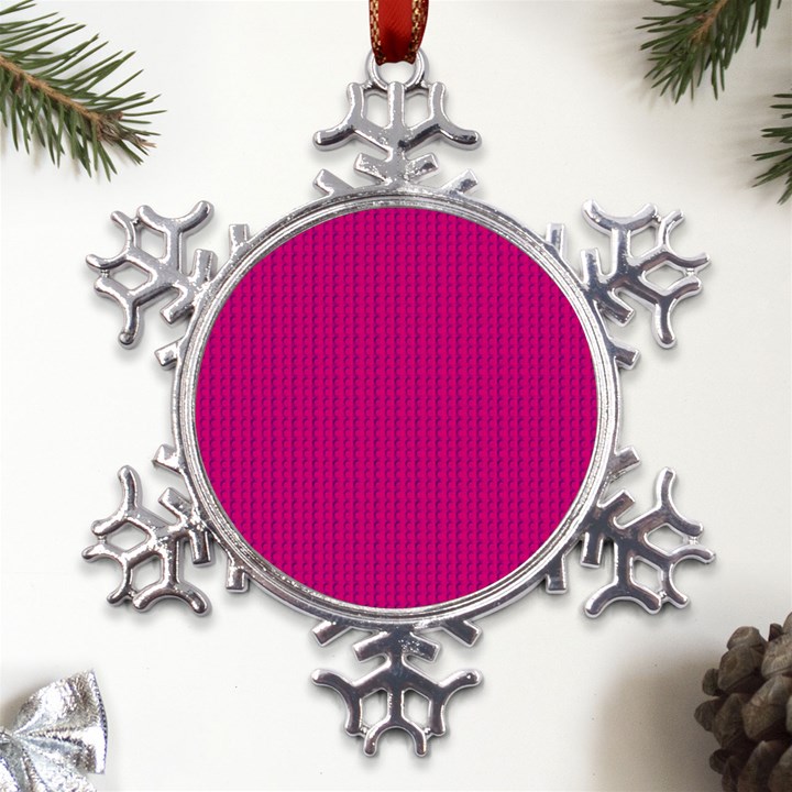 Purple Lego Texture Macro, Purple Dots Background Metal Large Snowflake Ornament