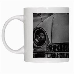 Classic Style Car Parked At Urban Street White Mug by dflcprintsclothing