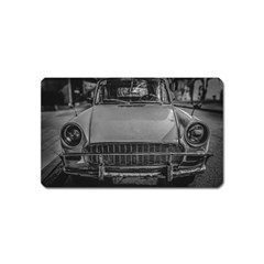 Classic Style Car Parked At Urban Street Magnet (name Card) by dflcprintsclothing