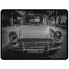 Classic Style Car Parked At Urban Street Fleece Blanket (large) by dflcprintsclothing