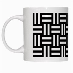 Frets Mosaic Pattern Geometric White Mug by Bedest