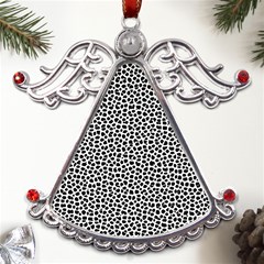 Marble Cracked Pattern Surface Metal Angel With Crystal Ornament