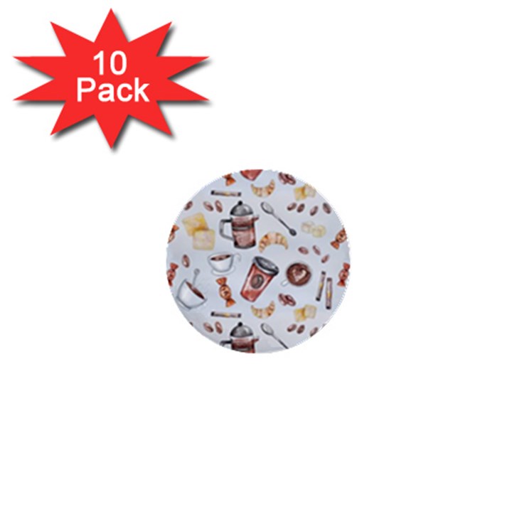 Coffee Mania Caffeine 1  Mini Buttons (10 pack) 