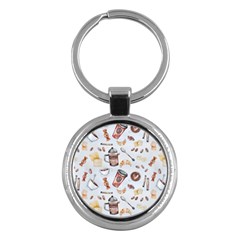 Coffee Mania Caffeine Key Chain (Round)