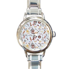 Coffee Mania Caffeine Round Italian Charm Watch by Bedest