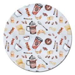 Coffee Mania Caffeine Magnet 5  (round) by Bedest