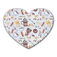 Coffee Mania Caffeine Heart Mousepad by Bedest