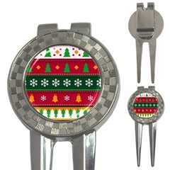 Christmas Time Pattern Christmas Ornament 3-in-1 Golf Divots by Bedest