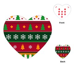 Christmas Time Pattern Christmas Ornament Playing Cards Single Design (heart)