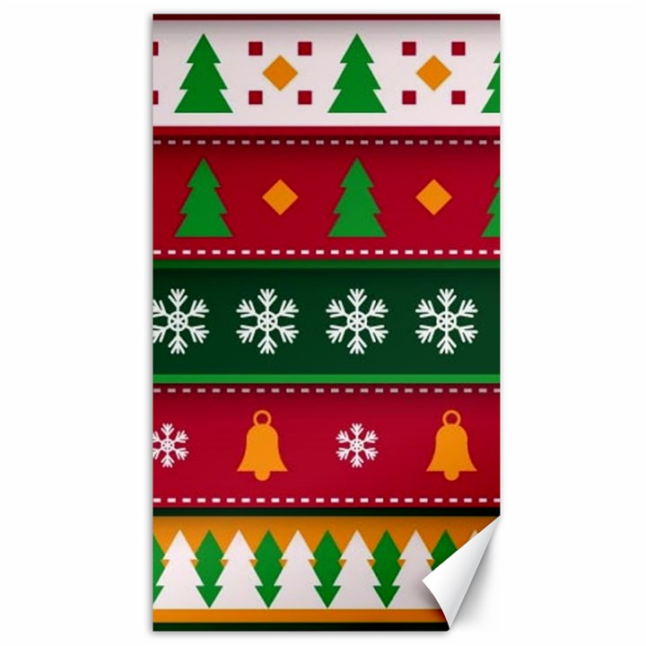 Christmas Time Pattern Christmas Ornament Canvas 40  x 72 