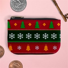 Christmas Time Pattern Christmas Ornament Mini Coin Purse by Bedest