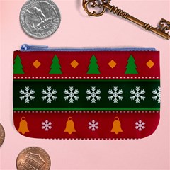 Christmas Time Pattern Christmas Ornament Large Coin Purse by Bedest