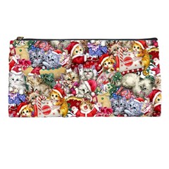 Pattern Kitten Christmas Pencil Case