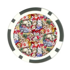 Pattern Kitten Christmas Poker Chip Card Guard (10 Pack)