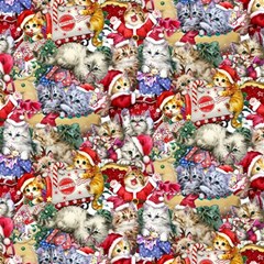 Pattern Kitten Christmas Play Mat (square)