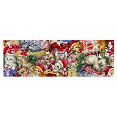 Pattern Kitten Christmas Banner And Sign 6  X 2  by Bedest