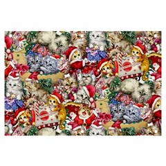 Pattern Kitten Christmas Banner And Sign 6  X 4 