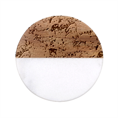 Pattern Kitten Christmas Classic Marble Wood Coaster (round)  by Bedest