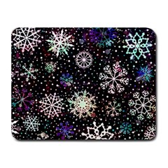 Shiny Winter Snowflake Abstract Christmas Cold Crystal December Small Mousepad