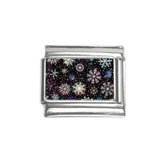 Shiny Winter Snowflake Abstract Christmas Cold Crystal December Italian Charm (9mm)