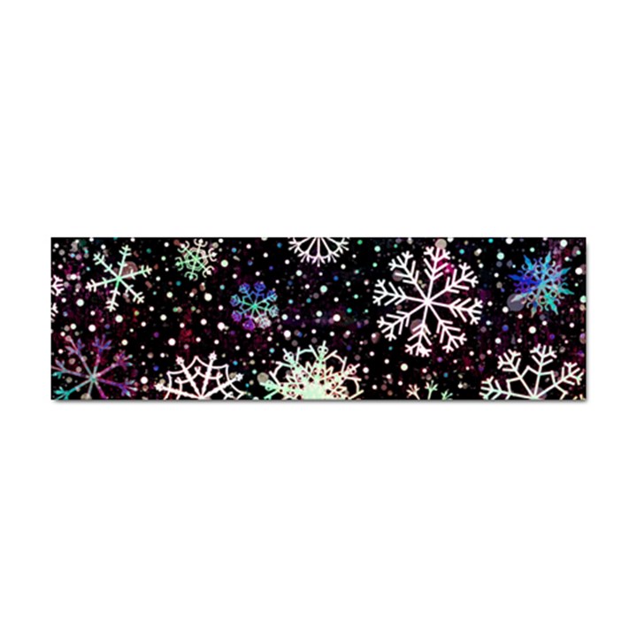 Shiny Winter Snowflake Abstract Christmas Cold Crystal December Sticker Bumper (100 pack)