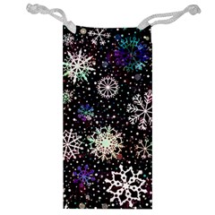 Shiny Winter Snowflake Abstract Christmas Cold Crystal December Jewelry Bag