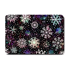 Shiny Winter Snowflake Abstract Christmas Cold Crystal December Small Doormat