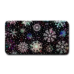 Shiny Winter Snowflake Abstract Christmas Cold Crystal December Medium Bar Mat