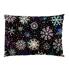 Shiny Winter Snowflake Abstract Christmas Cold Crystal December Pillow Case