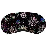 Shiny Winter Snowflake Abstract Christmas Cold Crystal December Sleep Mask Front