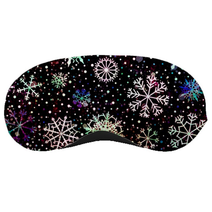 Shiny Winter Snowflake Abstract Christmas Cold Crystal December Sleep Mask