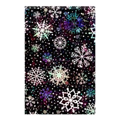 Shiny Winter Snowflake Abstract Christmas Cold Crystal December Shower Curtain 48  x 72  (Small) 