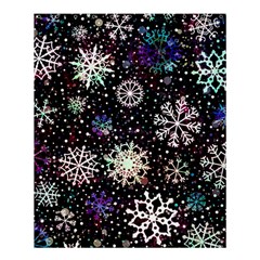 Shiny Winter Snowflake Abstract Christmas Cold Crystal December Shower Curtain 60  x 72  (Medium) 