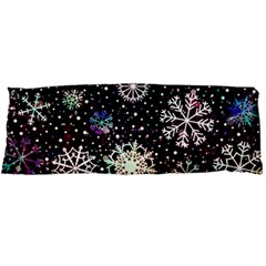 Shiny Winter Snowflake Abstract Christmas Cold Crystal December Body Pillow Case Dakimakura (Two Sides)