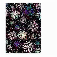 Shiny Winter Snowflake Abstract Christmas Cold Crystal December Large Garden Flag (Two Sides)