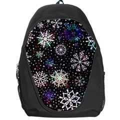 Shiny Winter Snowflake Abstract Christmas Cold Crystal December Backpack Bag