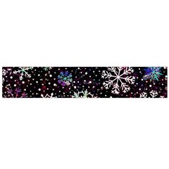 Shiny Winter Snowflake Abstract Christmas Cold Crystal December Large Premium Plush Fleece Scarf 