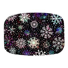 Shiny Winter Snowflake Abstract Christmas Cold Crystal December Mini Square Pill Box