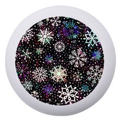 Shiny Winter Snowflake Abstract Christmas Cold Crystal December Dento Box with Mirror