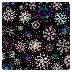 Shiny Winter Snowflake Abstract Christmas Cold Crystal December UV Print Square Tile Coaster 