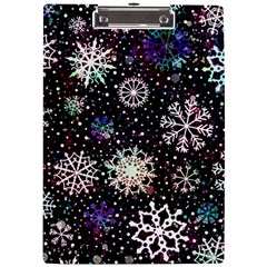 Shiny Winter Snowflake Abstract Christmas Cold Crystal December A4 Acrylic Clipboard