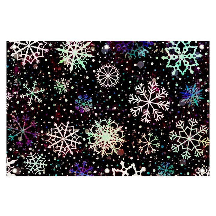 Shiny Winter Snowflake Abstract Christmas Cold Crystal December Banner and Sign 6  x 4 