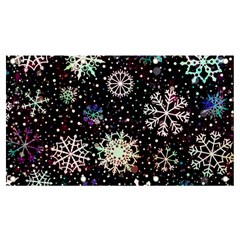 Shiny Winter Snowflake Abstract Christmas Cold Crystal December Banner and Sign 7  x 4 